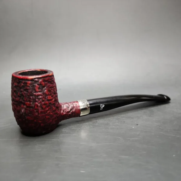 Peterson Nickel Mounted Barrel Rusticated Estate Briar Pipe, Irish Estates - Image 3