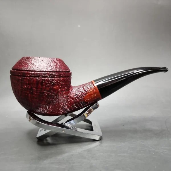 Chris Morgan Sandblasted Bullmoose Rhodesian Handmade Briar Pipe, New - Image 3