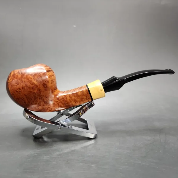 WO Larsen Pearl Smooth Panel Pear Estate Briar Pipe, Danish Estates - Image 3