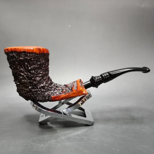 Nording Aalborg Partially Rusticated Freehand Estate Briar Pipe, Danish Estates - Image 3