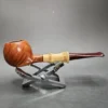 Garrett Woo Smooth Bamboo Apple Briar Pipe, American Estates - Image 3