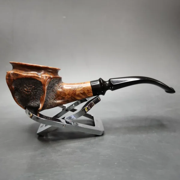 Rolando Negoita Partially Rusticated Freehand Estate Briar Pipe, American Estates - Image 3