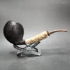 La Biota Large Morta Bent Egg w/ Horn Handmade Pipe, New - Image 3