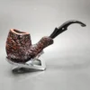 Castello Sea Rock KKKK 293 Rusticated Bent Egg Estate Briar Pipe, Italian Estates - Image 3