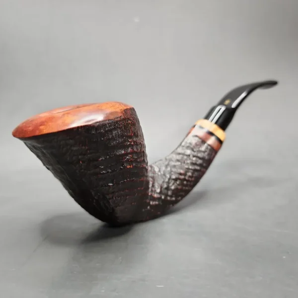 Karl Erik Ekstravagant Sandblasted Cobra Estate Briar Pipe, Danish Estates - Image 3