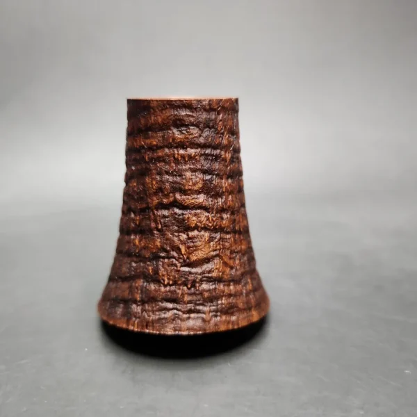 Piero Vitale Sandblasted Volcano w/ Cocobolo (Two Star) Handmade Briar Pipe, New - Image 4