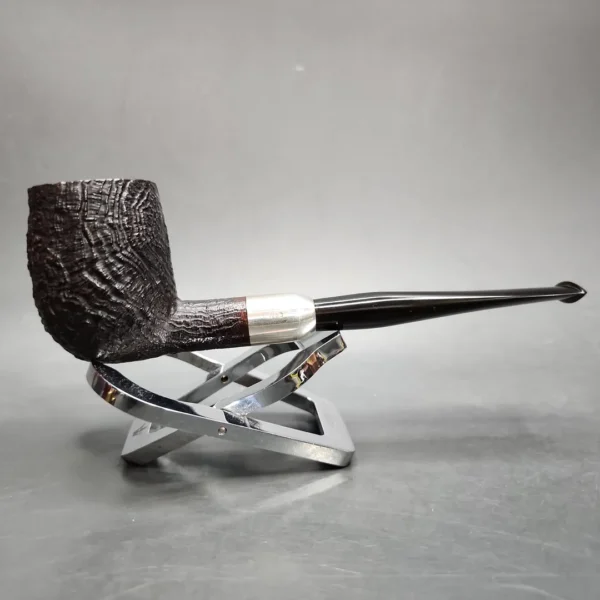 Pre-1970 Savinelli Punto Oro 1028 Sandblasted Billiard Estate Briar Pipe, Italian Estates - Image 4