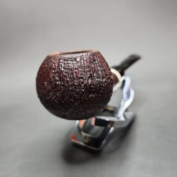 Nathan Armentout Sandblasted Apple w/ Fossilized Mammoth Handmade Briar Pipe, New - Image 4