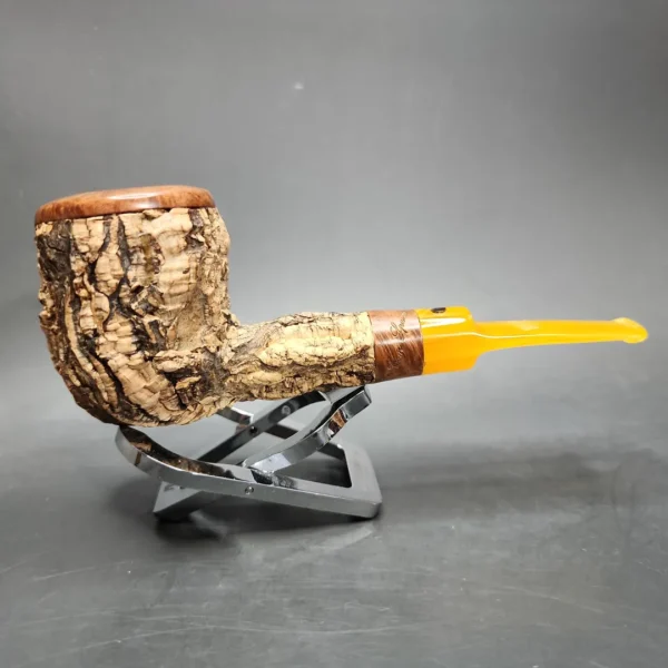 1998 Tom Spanu Sughero Cork Wrapped Billiard Estate Briar Pipe, Italian Estates - Image 4