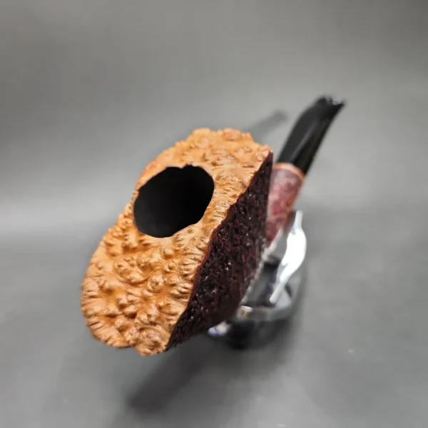 Radice Rind Collect Magnum Rusticated Horn Estate Briar Pipe, Italian Estates - Image 4