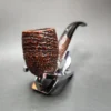 1961 Dunhill Shell 120 Sandblasted Bent Billiard Estate Briar Pipe, English Estates - Image 4