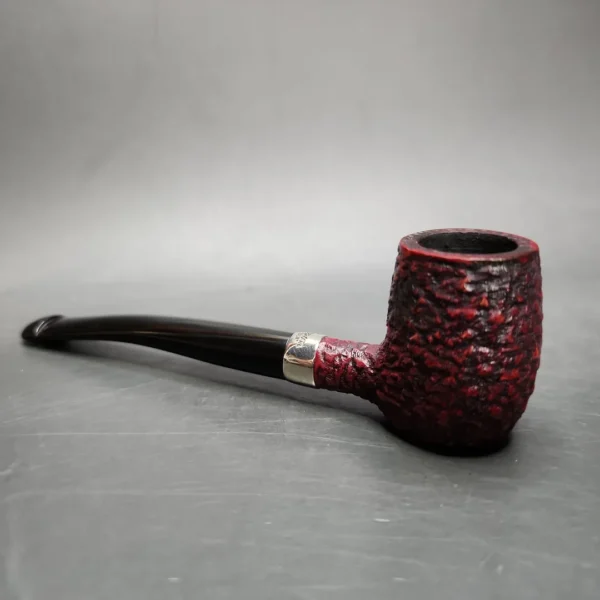 Peterson Nickel Mounted Barrel Rusticated Estate Briar Pipe, Irish Estates - Image 4