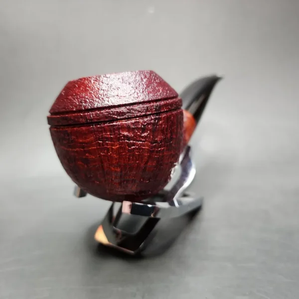 Chris Morgan Sandblasted Bullmoose Rhodesian Handmade Briar Pipe, New - Image 4