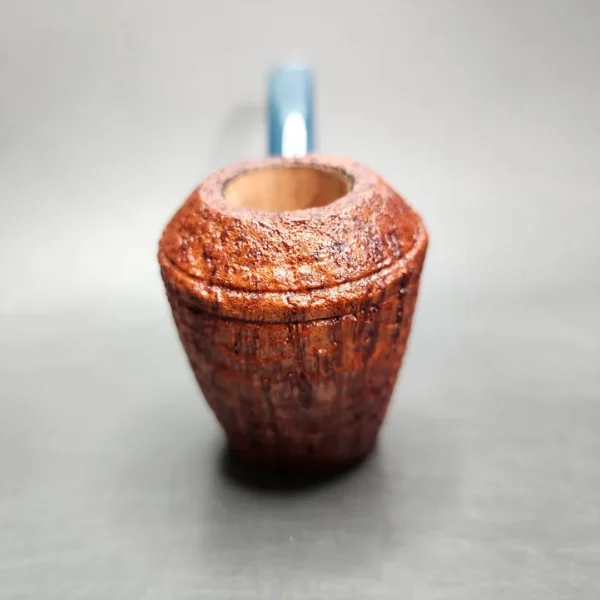 Chris Morgan Signature Sandblasted Cherrywood Sitter Handmade Briar Pipe, New - Image 4