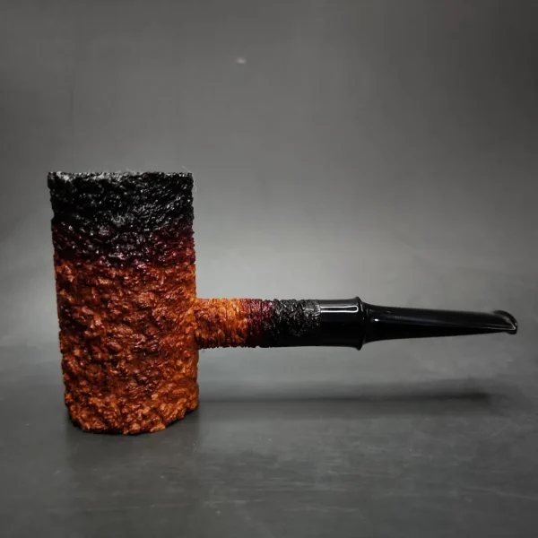 Pipe Tristan Granite Rusticated Poker Handmade Briar Pipe, New - Image 4