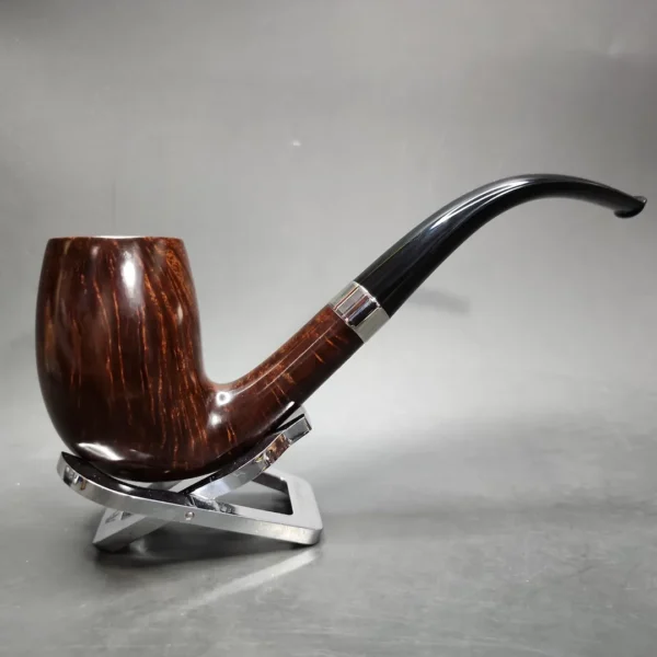 Pipe Tristan LC Smooth Swan Neck Billiard Handmade Briar Pipe, New - Image 4