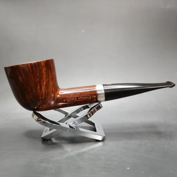 James Upshall Smooth Dublin w/ Les Wood Silver Estate Briar Pipe, Unsmoked - Image 3