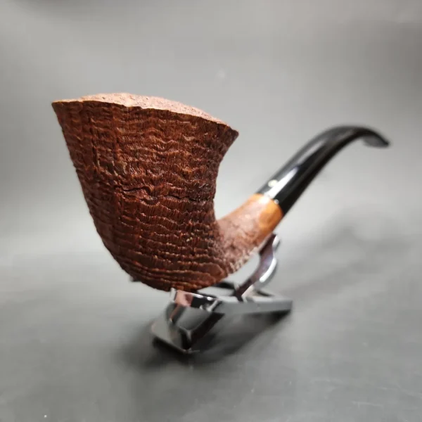 2000 JT Cooke Magnum Sandblasted Calabash Estate Briar Pipe, Unsmoked - Image 4