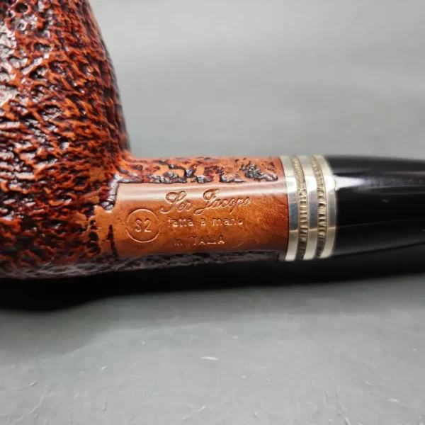 Ser Jacopo Divina Proportione Maxima Sandblasted Billiard Estate Briar Pipe, Italian Estates - Image 4