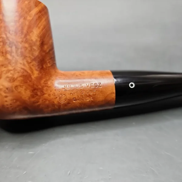 2000 Julius Vesz Hand Cut Gr. 8 Smooth Billiard Estate Briar Pipe, Canadian Estates - Image 4
