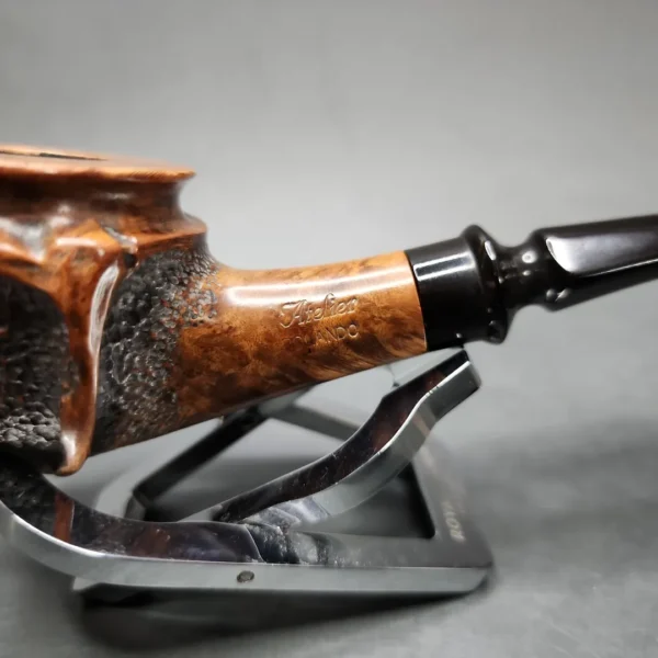 Rolando Negoita Partially Rusticated Freehand Estate Briar Pipe, American Estates - Image 4