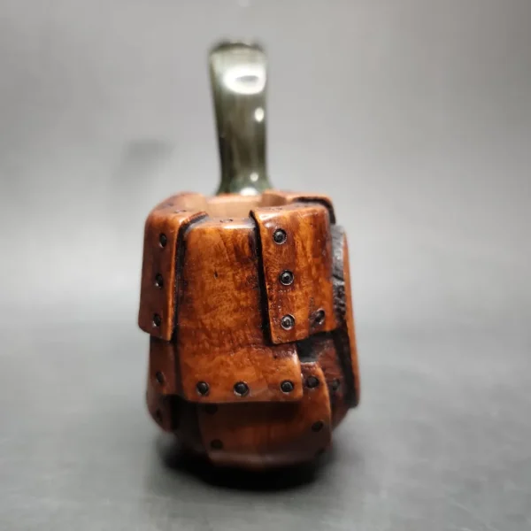 Moonlight "Steampunk" Oom Paul Sitter Handmade Briar Pipe, New - Image 4