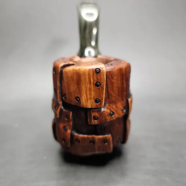 Moonlight "Steampunk" Oom Paul Sitter Handmade Briar Pipe, New - Image 4