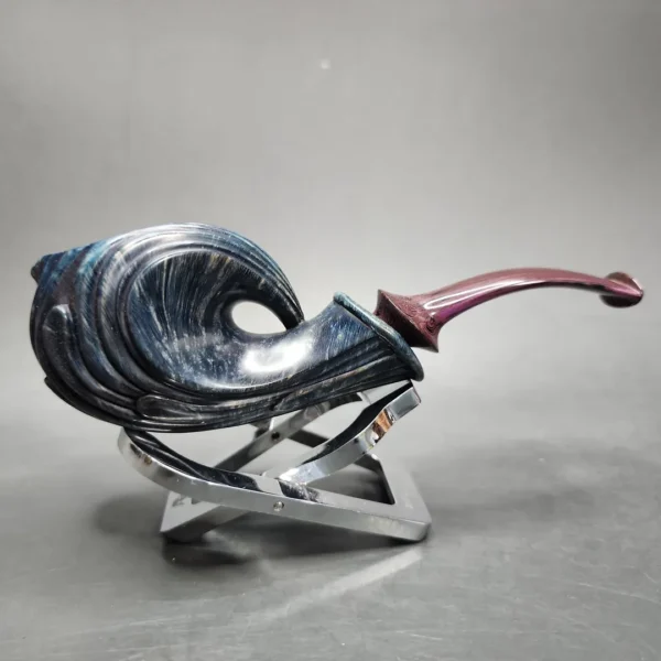 Moonlight "Rolling Wave" Dublin Handmade Briar Pipe, New - Image 4