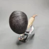 La Biota Large Morta Bent Egg w/ Horn Handmade Pipe, New - Image 4