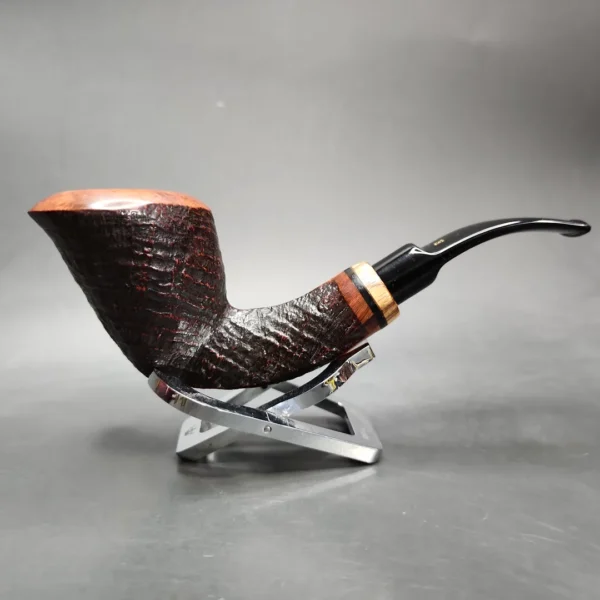 Karl Erik Ekstravagant Sandblasted Cobra Estate Briar Pipe, Danish Estates - Image 4