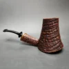 Piero Vitale Sandblasted Volcano w/ Cocobolo (Two Star) Handmade Briar Pipe, New - Image 5