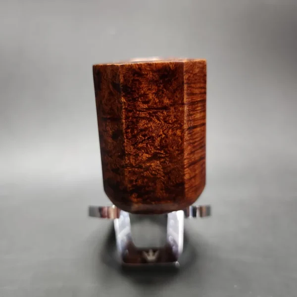 Piero Vitale Smooth Panel Billiard w/ Olive Wood (Moon) Handmade Briar Pipe, New - Image 5