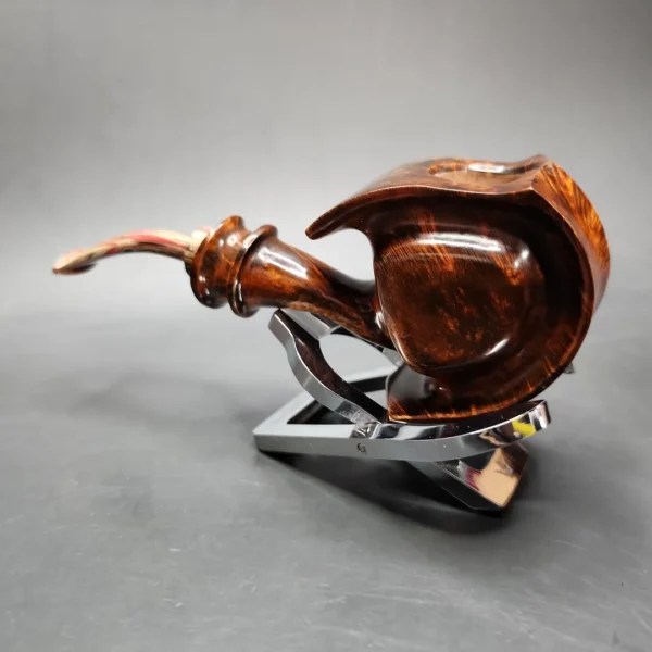 Andrey Kharitonov Smooth Blowfish Handmade Briar Pipe, New - Image 5
