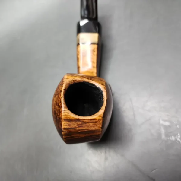 Mike Couch Smooth Blowfish w/ Spalted Tamarind Estate Briar Pipe, American Estates - Image 5