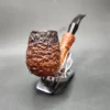 Mauro Armellini Rusticated Bent Billiard Estate Briar Pipe, Italian Estates - Image 5
