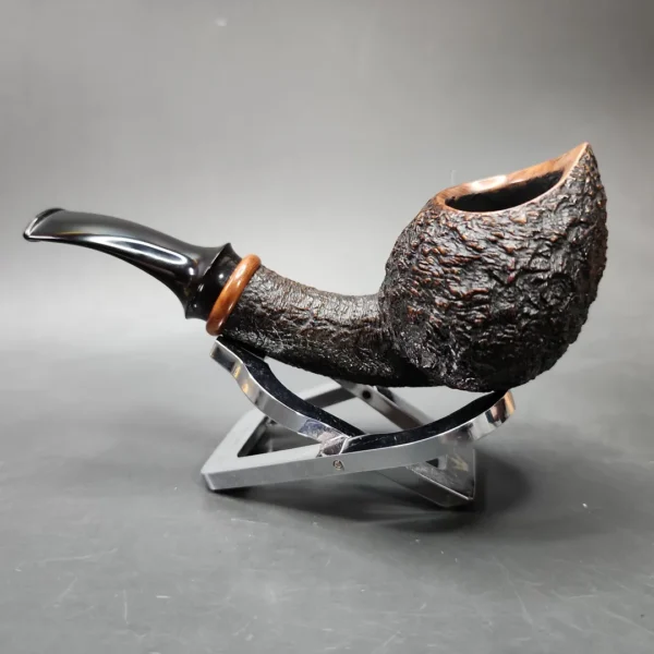 Thomas James 2013 Rusticated Ace of Spades Estate Briar Pipe, American Estates - Image 5