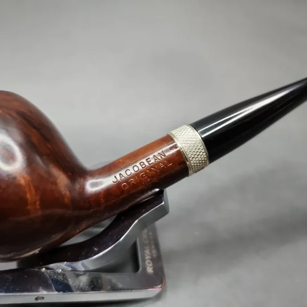 Jacobean Original by Les Wood Smooth Apple Estate Briar Pipe, Unsmoked - Image 5