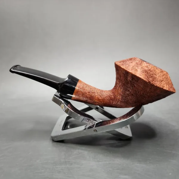 2015 Vermont Freehand Norse Dog Sandblasted Rhodesian Estate Briar Pipe, American Estates - Image 5