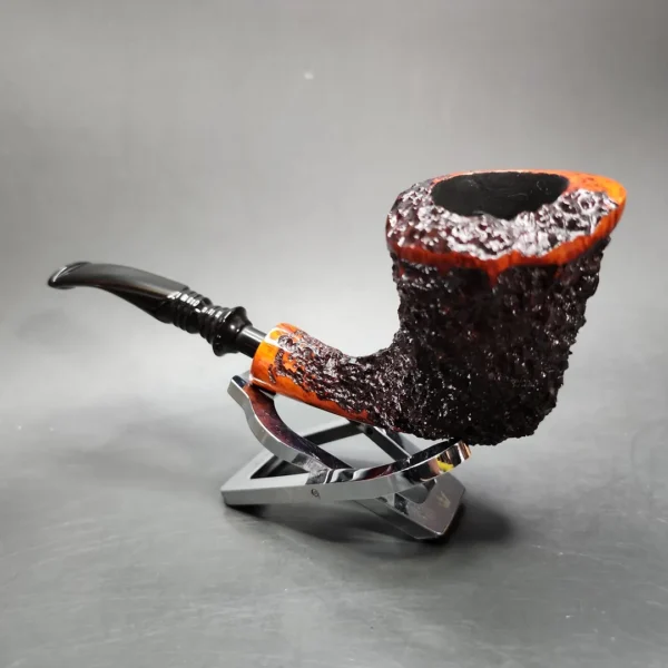 Nording Aalborg Partially Rusticated Freehand Estate Briar Pipe, Danish Estates - Image 5