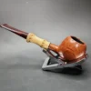 Garrett Woo Smooth Bamboo Apple Briar Pipe, American Estates - Image 5