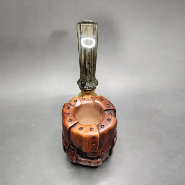 Moonlight "Steampunk" Oom Paul Sitter Handmade Briar Pipe, New - Image 5