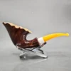 Pipe Tristan Smooth Fleur Freehand w/ Durat Handmade Briar Pipe, New - Image 5