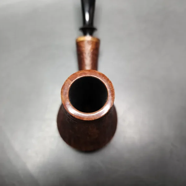 Piero Vitale Sandblasted Volcano w/ Cocobolo (Two Star) Handmade Briar Pipe, New - Image 6
