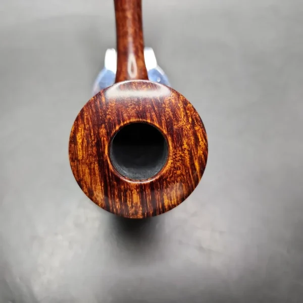 Piero Vitale Smooth Horn w/ Olive Wood (Sun) Handmade Briar Pipe, New - Image 6
