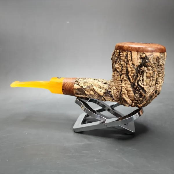 1998 Tom Spanu Sughero Cork Wrapped Billiard Estate Briar Pipe, Italian Estates - Image 6
