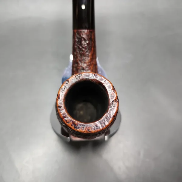 1961 Dunhill Shell 120 Sandblasted Bent Billiard Estate Briar Pipe, English Estates - Image 6