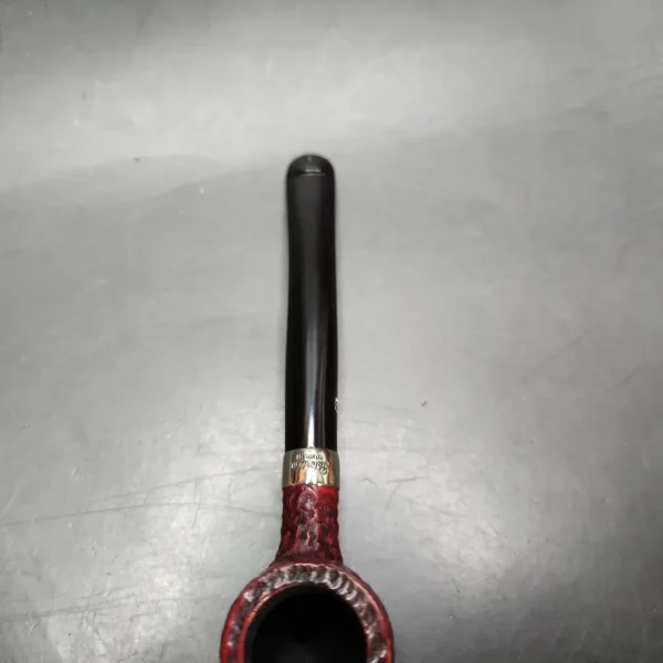 Peterson Nickel Mounted Barrel Rusticated Estate Briar Pipe, Irish Estates - Image 6