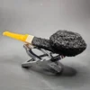 Pipe Tristan Rusticated Squat Bulldog Handmade Briar Pipe, New - Image 6