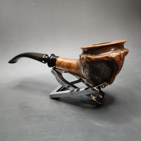 Rolando Negoita Partially Rusticated Freehand Estate Briar Pipe, American Estates - Image 6