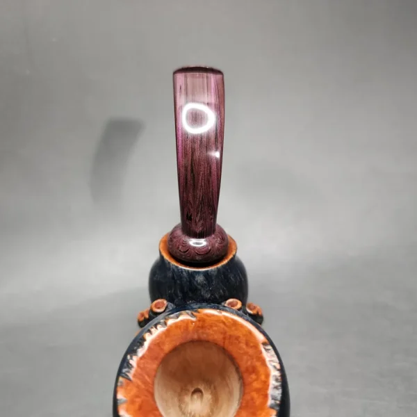 Moonlight "Barnacle" Oom Paul Sitter Handmade Briar Pipe, New - Image 6